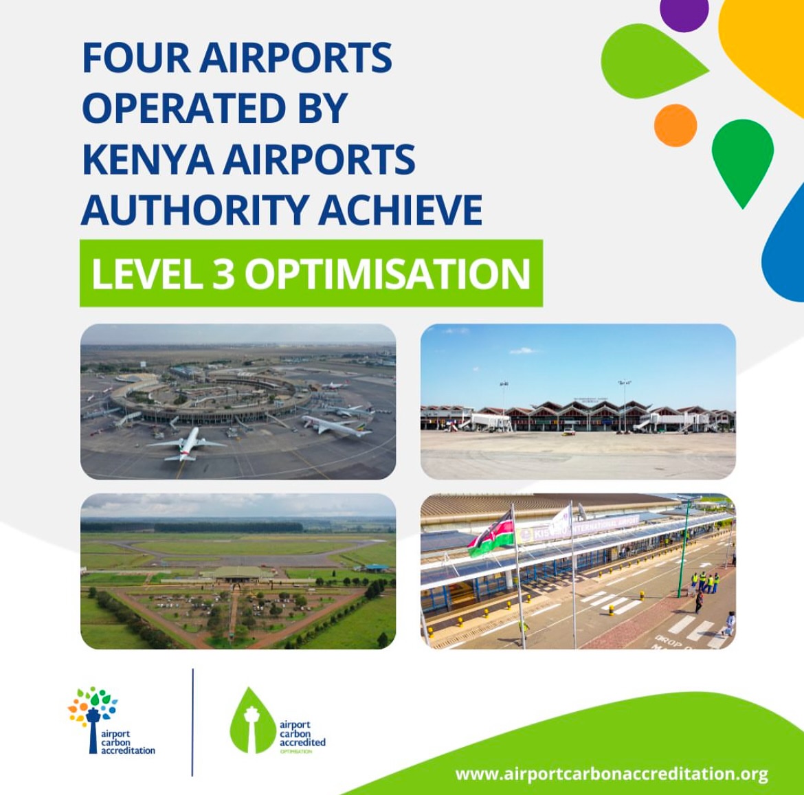 Airport Carbon Accreditation (ACA) Programme for four of its airports