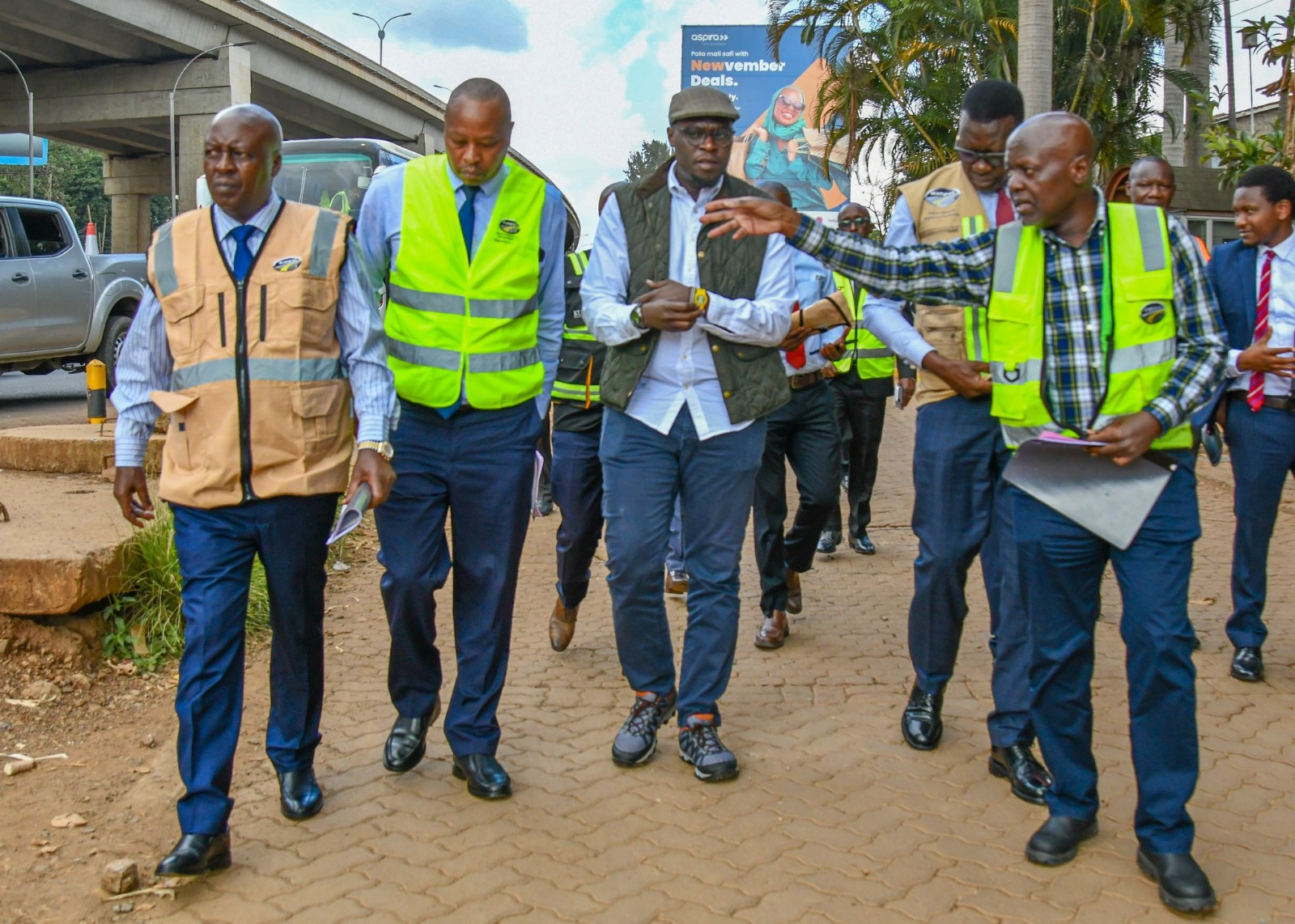 The Cabinet Secretary for Roads and Transport Mr Davis Chirchir Tours Ongoing Periodic Maintenance Woeks