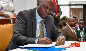 Principal Secretary for Roads Signing Performance Contract