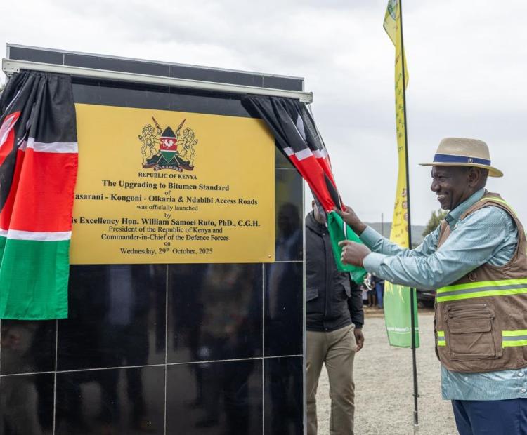 PRESIDENT RUTO LAUNCHES KSH3.7 BILLION ROAD UPGRADE TO TRANSFORM NAKURU COUNTY CONNECTIVITY