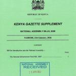 THE NATIONAL ASSEMBLY PASSES LANDMARK NATIONAL INFRASTRUCTURE FUND